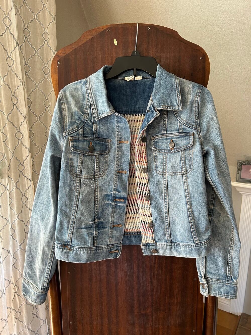 Vintage Y2K Roxy denim jacket blue size small
